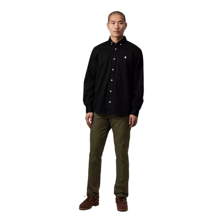 CARHARTT WIP carhartt wip l/s madison shirt - black / white da uomo