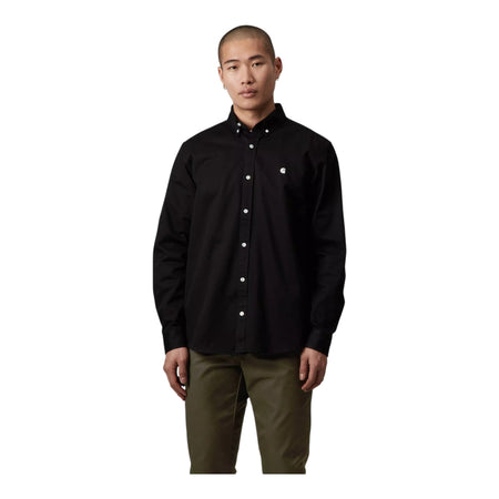 CARHARTT WIP carhartt wip l/s madison shirt - black / white da uomo