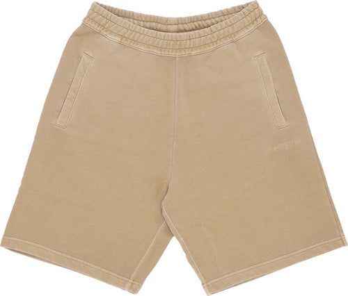CARHARTT-WIP-Pantalone-Corto-Tuta-Felpato-Uomo-Duster-Sweat-Short-Dusty-H-Brown-Garment-Dyed-da-uomo