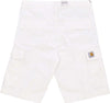 CARHARTT-WIP-Pantalone-Corto-Uomo-Regular-Cargo-Short-White-Rinsed-da-uomo