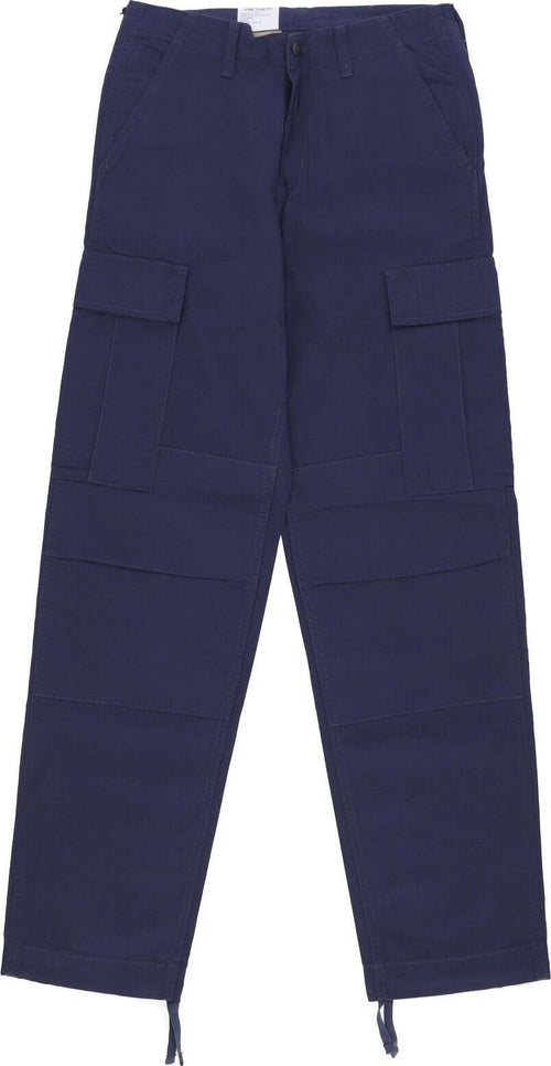 CARHARTT-WIP-Pantalone-Lungo-Uomo-Regular-Cargo-Pant-Blue-Rinsed-da-uomo