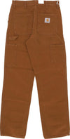 CARHARTT-WIP-Pantalone-Lungo-Uomo-Single-Knee-Pant-Deep-H-Brown-Aged-Canvas-da-uomo