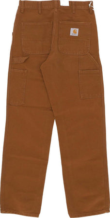CARHARTT-WIP-Pantalone-Lungo-Uomo-Single-Knee-Pant-Deep-H-Brown-Aged-Canvas-da-uomo