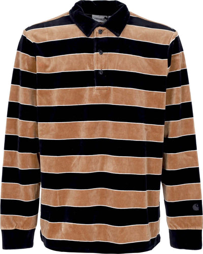 CARHARTT-WIP-Polo-Manica-Lunga-Uomo-L/s-Bills-Rugby-Shirt-Jasper-da-uomo