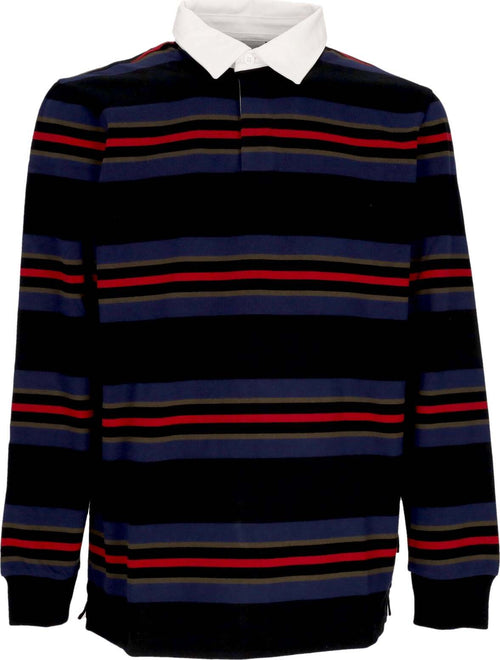 CARHARTT-WIP-Polo-Manica-Lunga-Uomo-L/s-Oregon-Rugby-Shirt-Starco-Stripe/black-da-uomo