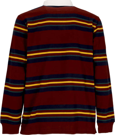 CARHARTT-WIP-Polo-Manica-Lunga-Uomo-L/s-Oregon-Rugby-Shirt-Starco-Stripe/bordeaux-da-uomo