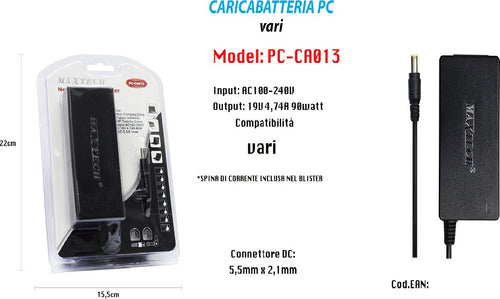 Caricabatteria Alimentatore Pc Notebook 19v 90w Batteria Ricambio Maxtech Pc-ca013 Informatica e Videogiochi > Accessori PC > Alimentatori Notebook Trade Shop italia - Napoli, Commerciovirtuoso.it