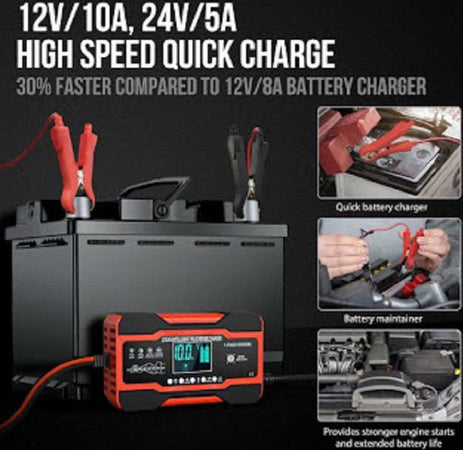 Caricabatteria Auto 12v 10a/24v 5a Ricarica Rapida 7 Stadi Display Lcd Q-dp1210 Auto e Moto/Parti per auto/Batterie e accessori/Caricabatterie Trade Shop italia - Napoli, Commerciovirtuoso.it