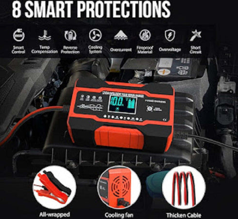 Caricabatteria Auto 12v 10a/24v 5a Ricarica Rapida 7 Stadi Display Lcd Q-dp1210 Auto e Moto/Parti per auto/Batterie e accessori/Caricabatterie Trade Shop italia - Napoli, Commerciovirtuoso.it