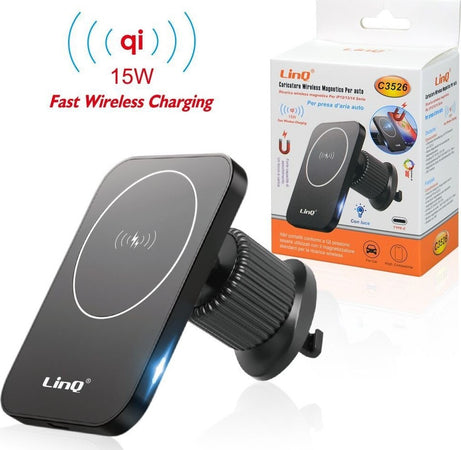 Caricabatteria Wireless Magnetico Per Presa D'aria Auto Qi 15 W Smartphone C3526 Elettronica/Cellulari e accessori/Accessori/Caricabatterie/Caricabatterie da auto Trade Shop italia - Napoli, Commerciovirtuoso.it