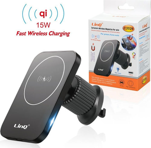 Caricabatteria Wireless Magnetico Per Presa D'aria Auto Qi 15 W Smartphone C3526 Elettronica/Cellulari e accessori/Accessori/Caricabatterie/Caricabatterie da auto Trade Shop italia - Napoli, Commerciovirtuoso.it