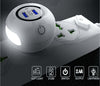 Caricabatterie 2 Porta Usb Lampada Led Luce Notturna Tasto Touch Carica Batteria Gloriashoponline
