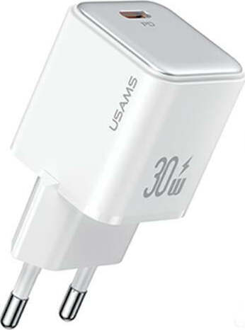 caricabatterie-30W-usb-c-usams-bianco
