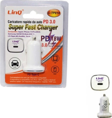 Caricabatterie Adattatore Rapido Da Auto Pd Type-c 3.0 Super Fast 18 W C-tp918 Elettronica/Cellulari e accessori/Accessori/Caricabatterie/Caricabatterie da auto Trade Shop italia - Napoli, Commerciovirtuoso.it