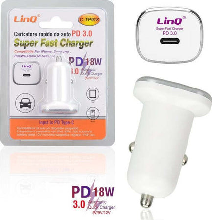 Caricabatterie-Adattatore-Rapido-Da-Auto-Pd-Type-c-3.0-Super-Fast-18-W-C-tp918