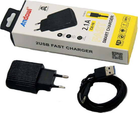 Caricabatterie Caricatore Veloce Intelligente Con 2 Porte Usb Cavo Type-c Cx-16 Elettronica/Cellulari e accessori/Accessori/Caricabatterie/Caricabatterie da muro Trade Shop italia - Napoli, Commerciovirtuoso.it