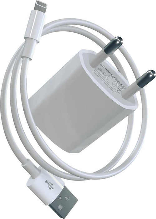 Caricabatterie compatibile iPhone iPad iPod cavo USB Lightning 5V 1A Ultrapower100