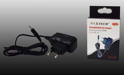 Caricabatterie Da Viaggio Rete Fissa Con Spina Dc:1.0 5v-1000ma Maxtech Ca-s008b Caricabatteria Trade Shop italia - Napoli, Commerciovirtuoso.it