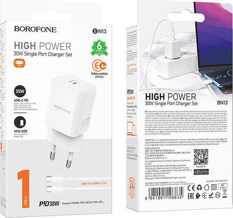 caricabatterie-GaN-usb-c-completo-di-cavo-usb-c-bianco-30w