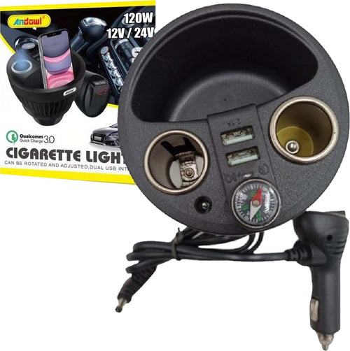 Caricabatterie Per Auto 120w 12/24v Ricarica Rapida Accendisigari 2xusb Q-t179 Elettronica/Cellulari e accessori/Accessori/Caricabatterie/Caricabatterie da auto Trade Shop italia - Napoli, Commerciovirtuoso.it