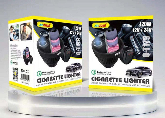 Caricabatterie Per Auto 120w 12/24v Ricarica Rapida Accendisigari 2xusb Q-t179 Elettronica/Cellulari e accessori/Accessori/Caricabatterie/Caricabatterie da auto Trade Shop italia - Napoli, Commerciovirtuoso.it