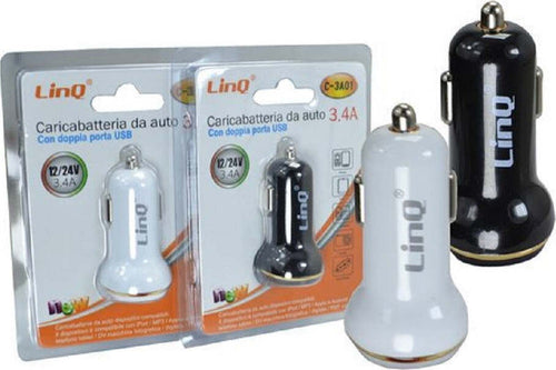 Caricabatterie Per Auto 2in1 2 Uscite Usb 3.4a 12/24v Smartphone Tablet Gps C-3a01 Elettronica/Cellulari e accessori/Accessori/Caricabatterie/Caricabatterie da auto Trade Shop italia - Napoli, Commerciovirtuoso.it