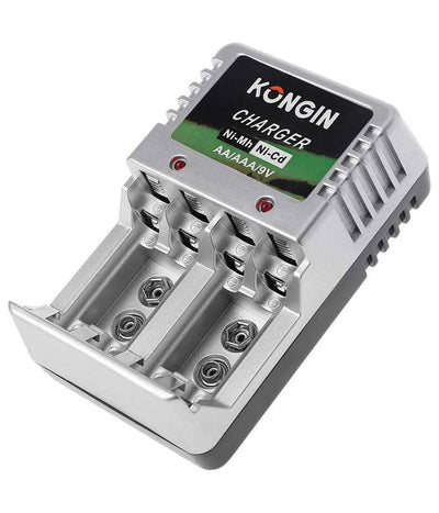 Caricabatterie Per Batterie Pile Ricaricabili Carica Batteria Aa Aaa 9v Ni-mh Cd