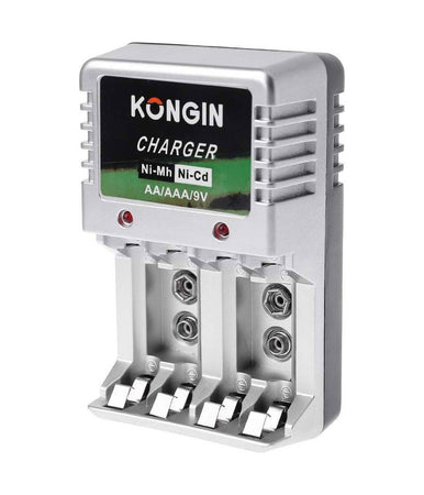 Caricabatterie Per Batterie Pile Ricaricabili Carica Batteria Aa Aaa 9v Ni-mh Cd