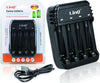 Caricabatterie-Pile-Telescopico-4-Slot-Indicatori-Led-Stilo-Ministilo-Aa-Aaa-Zn-422