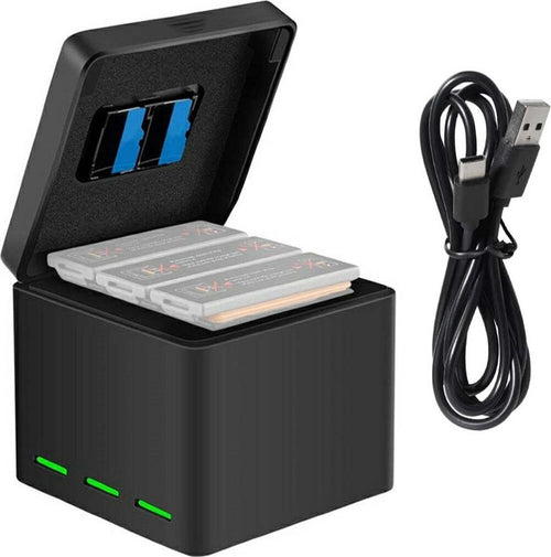 Caricabatterie Telesin per 3 batterie Osmo Action OS-BCG-003 con Cavo USB Type C