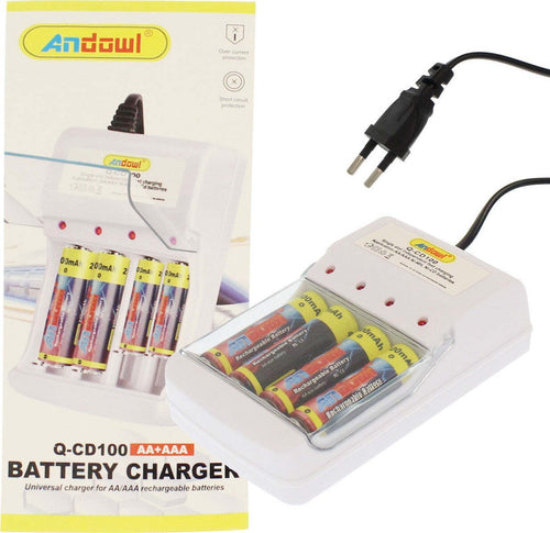 Caricabatterie Universale Q-cd100 Per Batterie Ricaricabili Aa/aaa Indicatore Led Elettronica/Pile e caricabatterie/Caricabatterie Trade Shop italia - Napoli, Commerciovirtuoso.it