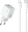 caricabatterie-usams-20W-usb-c-fast-charger-completo-di-cavo-lighting-bianco