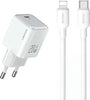 caricabatterie-usams-20W-usb-c-fast-charger-completo-di-cavo-lighting-bianco