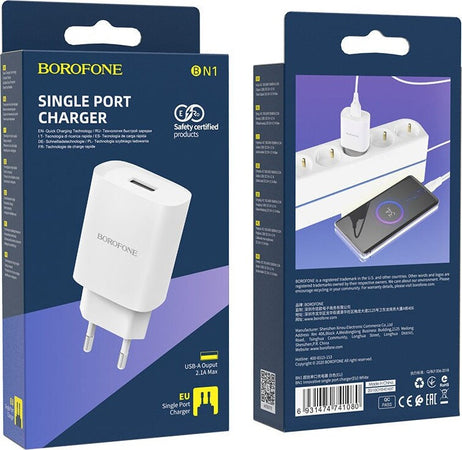 caricabatterie-usb-a-2,1A-bianco