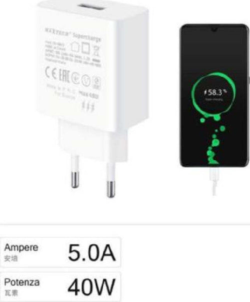 Caricatore 1 X Usb Da 5a Supercharge Caricabatterie Adattatore Muro 40w Ca-s043 Elettronica e telefonia > Telefonia Fissa e Mobile > Accessori Smartphone > Caricabatteria Trade Shop italia - Napoli, Commerciovirtuoso.it