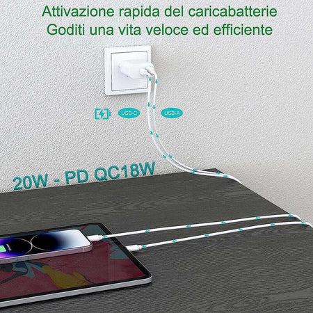 Caricatore 20w Usb A Usb C Pd 3.0 Per Iphone Xiaomi Huawei Samsung Caricabatteria Elettronica/Cellulari e accessori/Accessori/Caricabatterie/Caricabatterie da muro Trade Shop italia - Napoli, Commerciovirtuoso.it