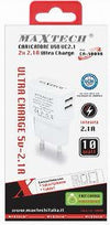 Caricatore-2x-Usb-Presa-Ricarica-Per-Smartphone-Cellulare-Tablet-5v-2.1a-S009a