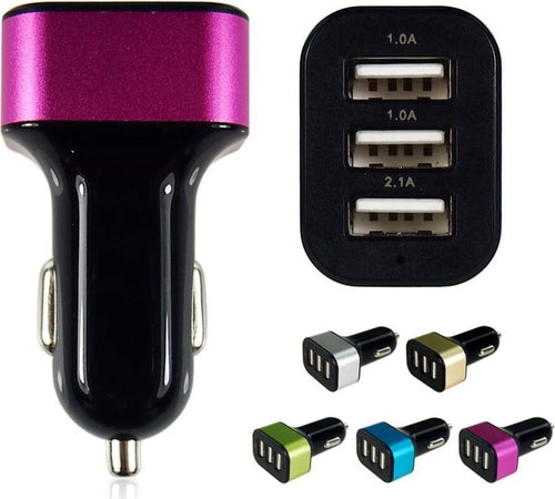CARICATORE DA AUTO ACCENDISIGARI CON 3 USB CAR CHARGER 4.1 A PER SMARTPHONE  Trade Shop italia - Napoli, Commerciovirtuoso.it