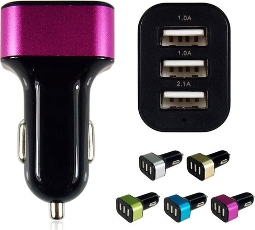 CARICATORE DA AUTO ACCENDISIGARI CON 3 USB CAR CHARGER 4.1 A PER SMARTPHONE  Trade Shop italia - Napoli, Commerciovirtuoso.it
