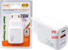 Caricatore Rapido Doppio Type C Pd + Usb Qc 3.0 Super Fast Charger 20w T-8s99 Elettronica/Informatica/Accessori/Adattatori/Adattatori USB a USB Trade Shop italia - Napoli, Commerciovirtuoso.it