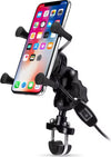 Caricatore Smartphone con Staffa Manubrio per Moto Wireless QC3.0 USB