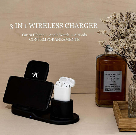 Caricatore Wireless 3 in 1 Ricarica Veloce Porta Cellulare Supporto Power X SP-45 Elettronica/Cellulari e accessori/Accessori/Caricabatterie/Caricabatterie a induzione Scontolo.net - Potenza, Commerciovirtuoso.it