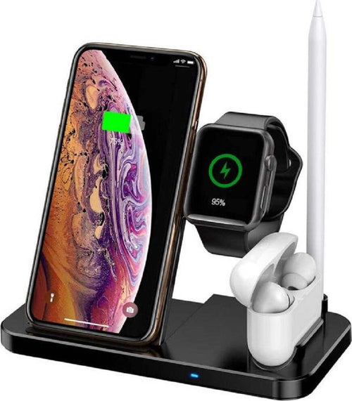 Caricatore Wireless Caricabatterie Supporto Di Ricarica Docking 4 In 1 Q-cd60 Elettronica/Cellulari e accessori/Accessori/Caricabatterie/Caricabatterie a induzione Trade Shop italia - Napoli, Commerciovirtuoso.it