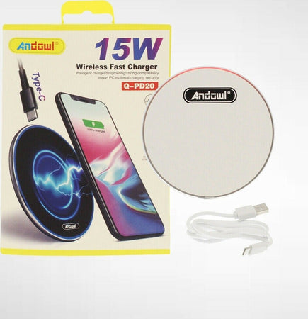 Caricatore Wireless Pad Di Ricarica Rapida 15w Accessorio Per Smartphone Q-pd20 Elettronica/Cellulari e accessori/Accessori/Caricabatterie/Caricabatterie a induzione Trade Shop italia - Napoli, Commerciovirtuoso.it