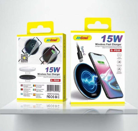 Caricatore Wireless Pad Di Ricarica Rapida 15w Accessorio Per Smartphone Q-pd20 Elettronica/Cellulari e accessori/Accessori/Caricabatterie/Caricabatterie a induzione Trade Shop italia - Napoli, Commerciovirtuoso.it