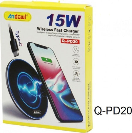 Caricatore Wireless Pad Di Ricarica Rapida 15w Accessorio Per Smartphone Q-pd20 Elettronica/Cellulari e accessori/Accessori/Caricabatterie/Caricabatterie a induzione Trade Shop italia - Napoli, Commerciovirtuoso.it