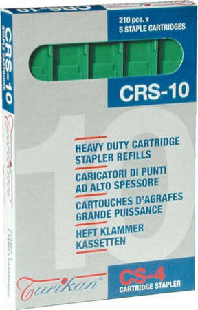 Caricatori CRS6 - 210 punti 10 mm - capacitA' massima 55 fogli - verde - Turikan - conf. 5 pezzi Cancelleria e prodotti per ufficio/Archivio ufficio e accessori per scrivania/Spillatrici e perforatrici/Graffette Eurocartuccia - Pavullo, Commerciovirtuoso.it