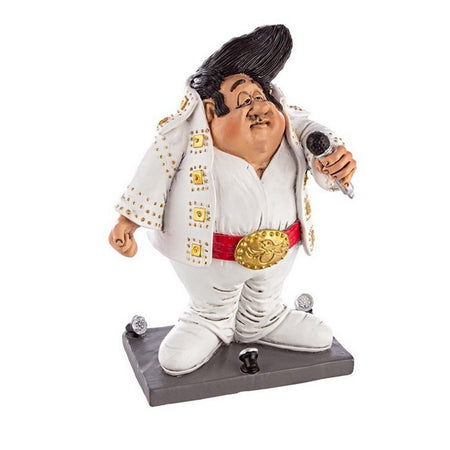Statuetta in poliresina caricatura presepe Napoletano idea regalo h 17 cm