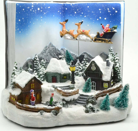Carillon a libro decorazione per villaggio di Babbo Natale con luci, animazioni e suoni Casa e cucina/Decorazioni per interni/Addobbi e decorazioni per ricorrenze/Decorazioni natalizie/Oggettistica MagiediNatale.it - Altamura, Commerciovirtuoso.it