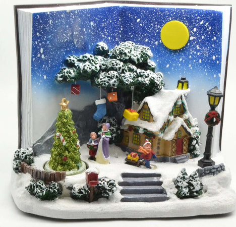 Carillon a libro decorazione per villaggio di Babbo Natale con luci, animazioni e suoni Casa e cucina/Decorazioni per interni/Addobbi e decorazioni per ricorrenze/Decorazioni natalizie/Oggettistica MagiediNatale.it - Altamura, Commerciovirtuoso.it